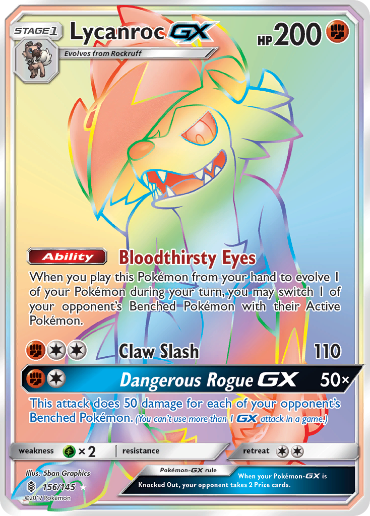 Guardians Rising Lycanroc GX #156/145
